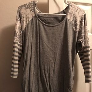 Cute grey motherhood maternity shirt