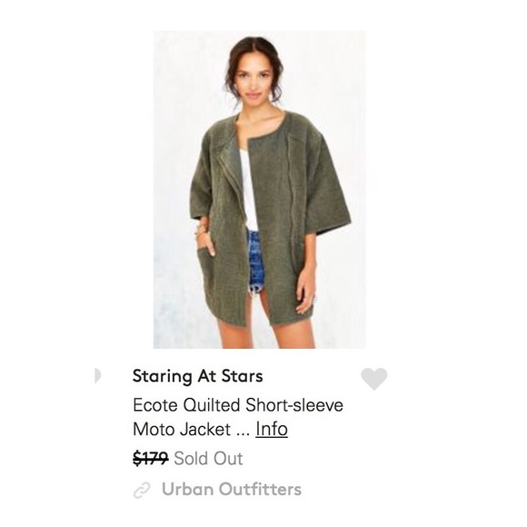 RARE Staring at Stars Ecote Quilted Moto Jacket - Picture 5 of 12