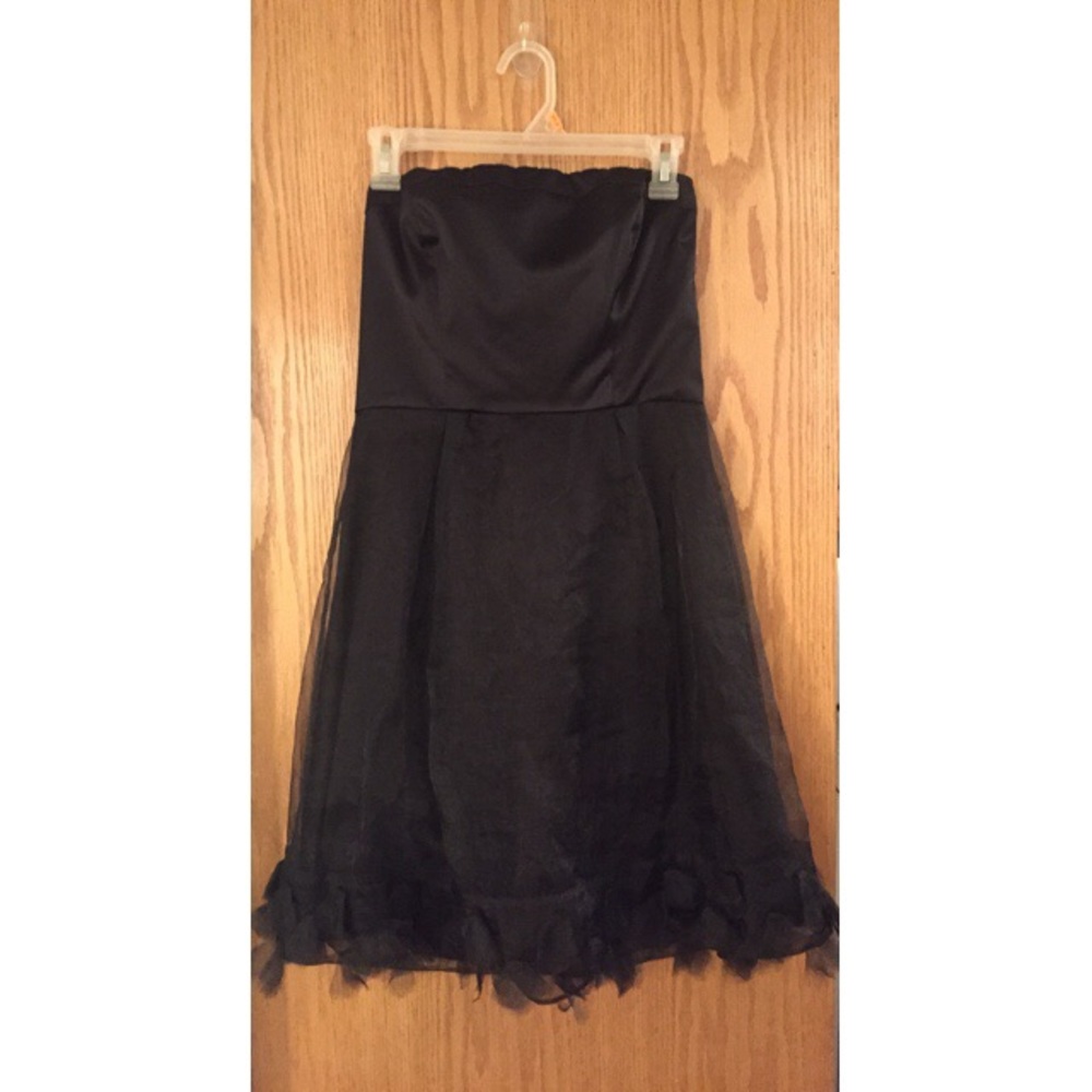 Black Strapless Cocktail Dress
