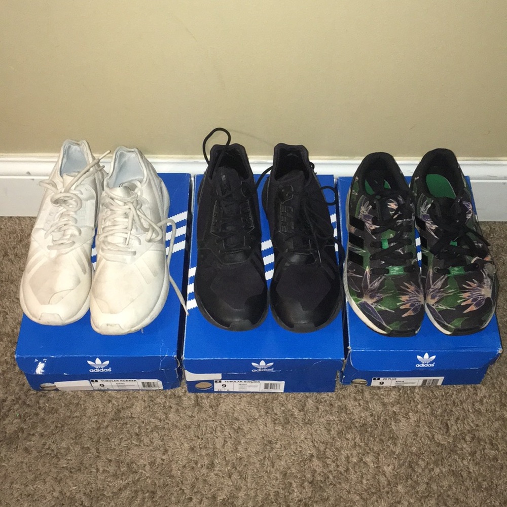Adidas ZX Flux & Tubular Runner (black and white)