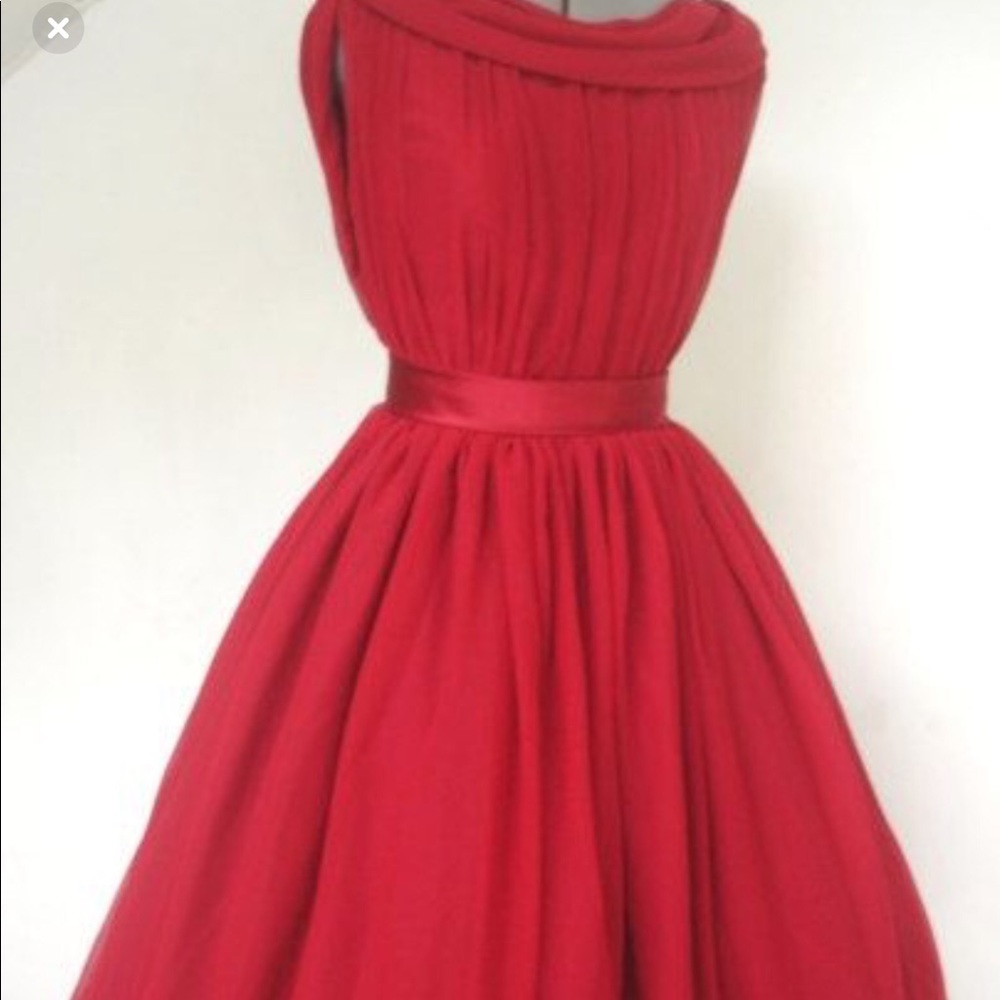Custom tea length dress.