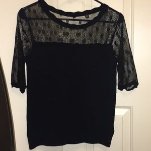 Anthropologie lace sweater top
