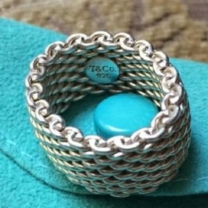 Tiffany & Co mesh silver ring