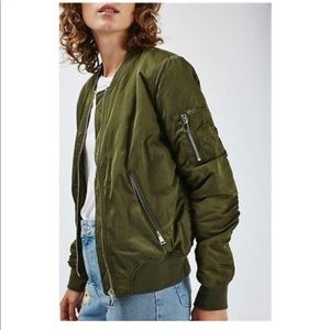 Top shop army green bomber jacket