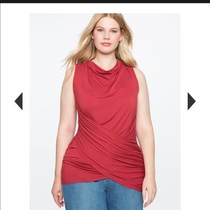 Eloquii Draped Wrap Front Top