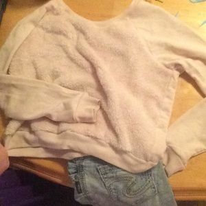 Fuzzy hollister sweater never worn