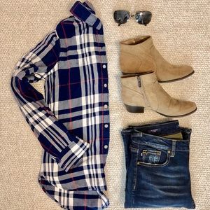 High Low Flannel Shirt