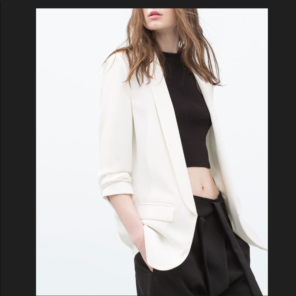Zara White blazer