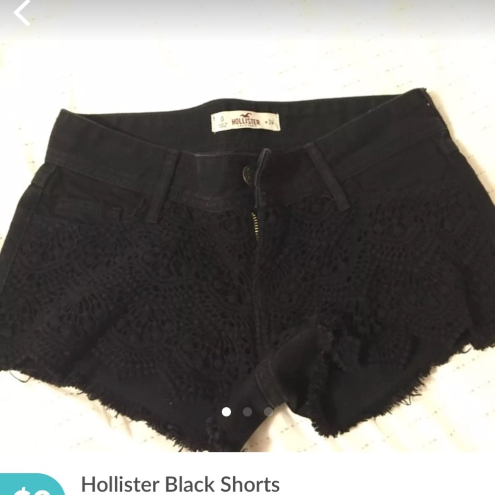 Hollister crochet shorts