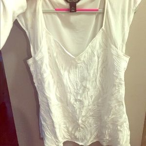 Elegant sheer dress top with embroidery