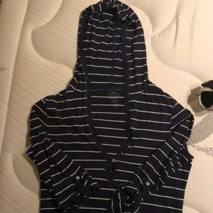 Striped pull over shirt