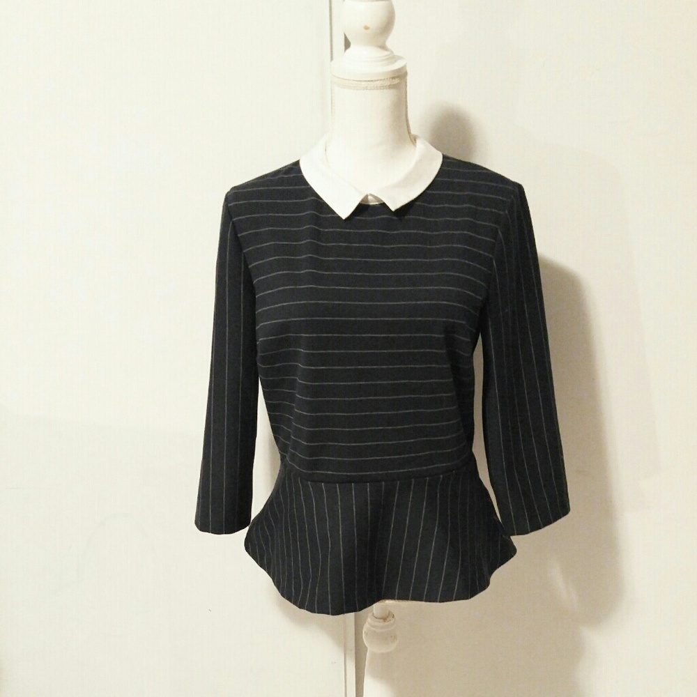 Ann taylor peter pan collar peplum blouse - Picture 2 of 6