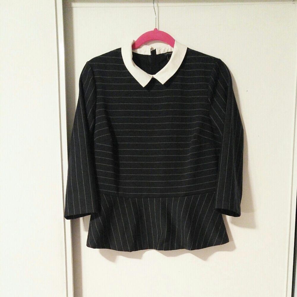 Ann taylor peter pan collar peplum blouse - Picture 4 of 6