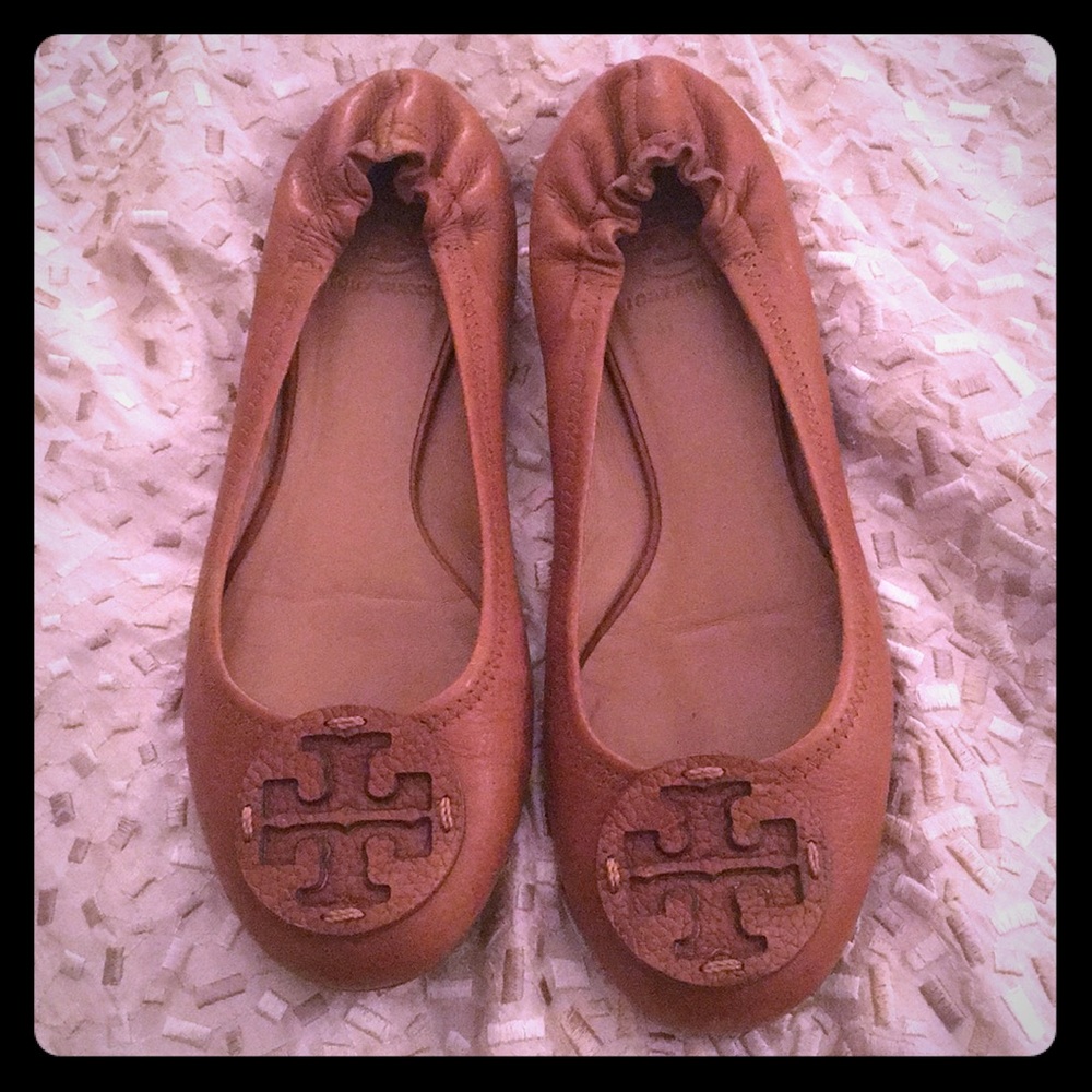 Tory Burch Tan Reva Flats 8.5 M