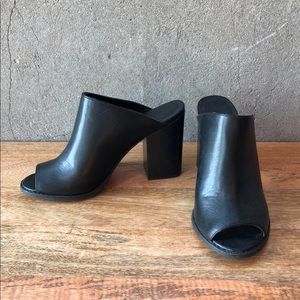 Black open does wedges - worn twice
