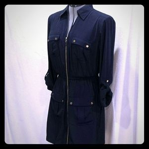 Alfani zip front shirt dress