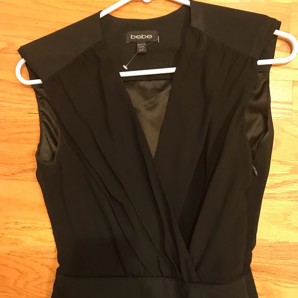 Bebe black jumpsuit 0p