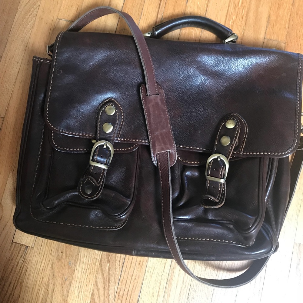 Vintage Briefcase Messenger Bag