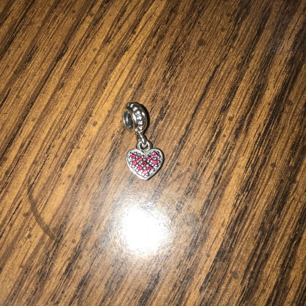 Pink Heart Dangle Pandora Charm