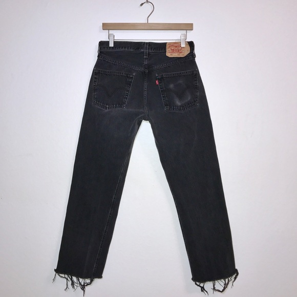 Levi's Denim - vintage🌵Levis 501 high rise crop hem faded black