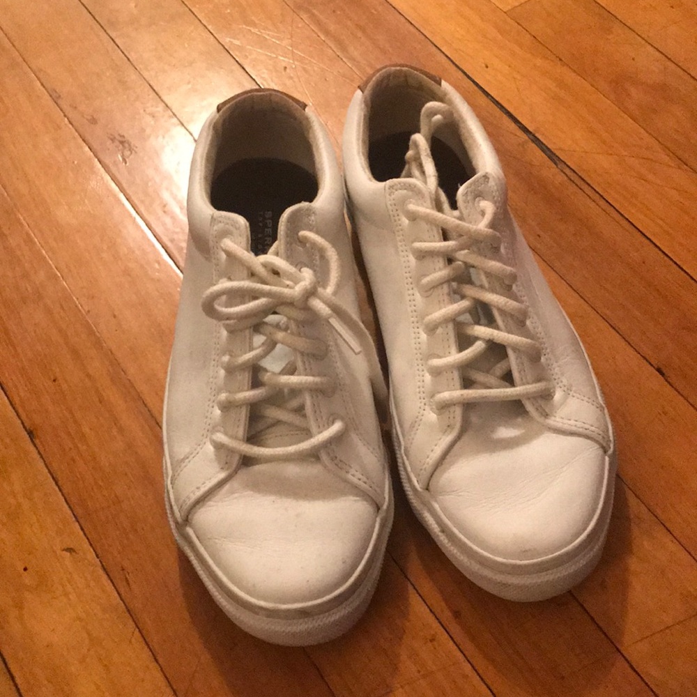 Low cut leather white Sperry Top-Sider