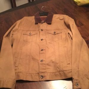 Beautiful large tan Lucky Brand Denim Jacket