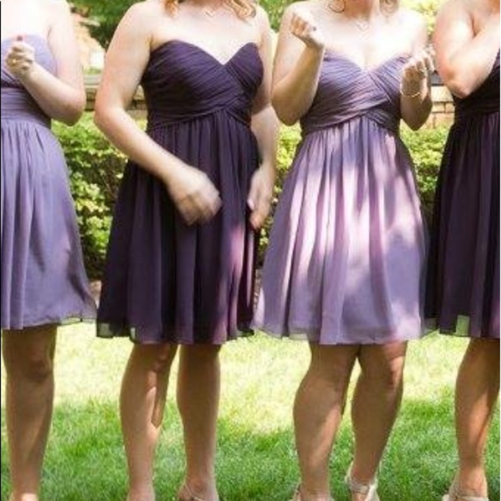Dark purple chiffon dress