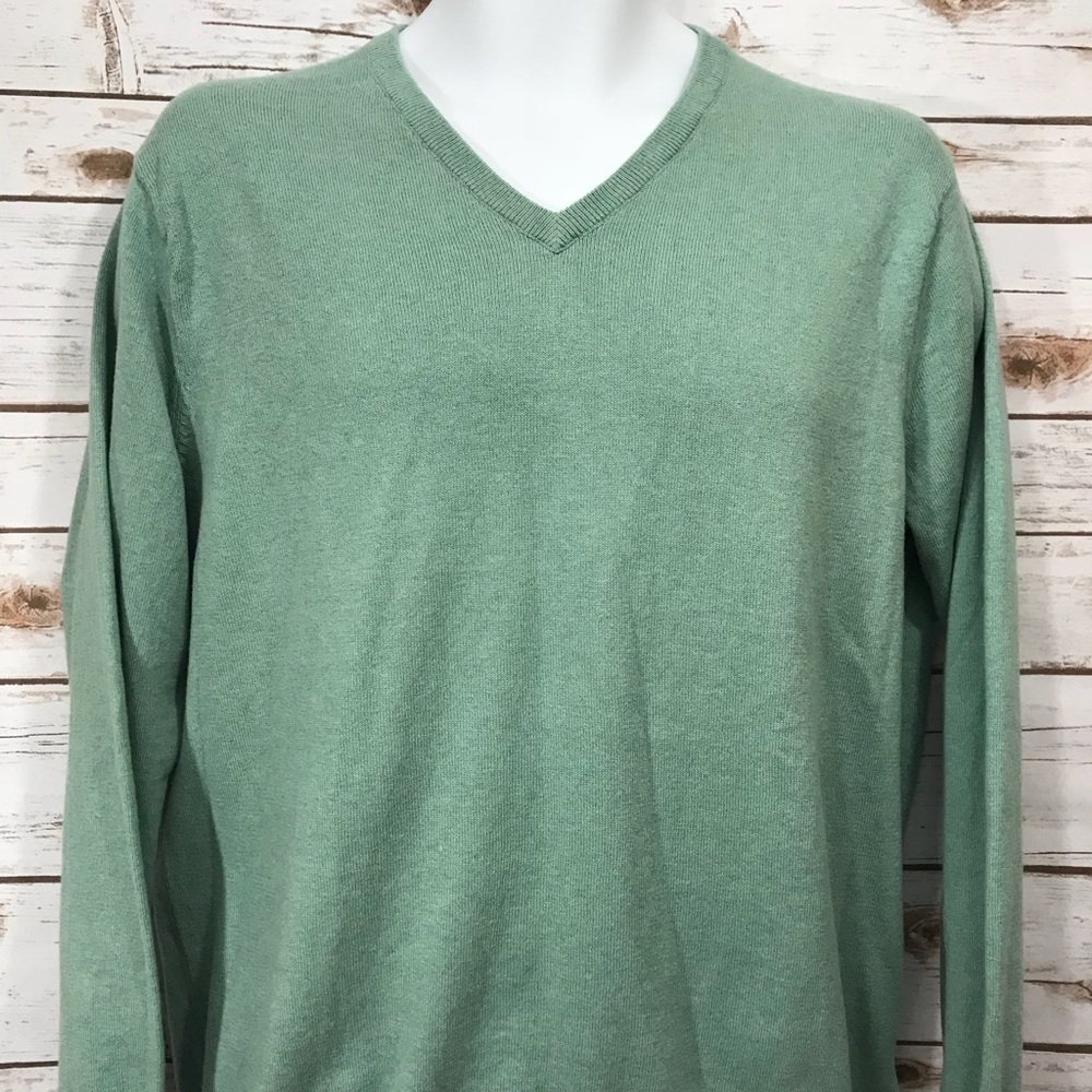 J.CREW COTTON/CASHMERE  V-NECK MEN'S SWEATER M