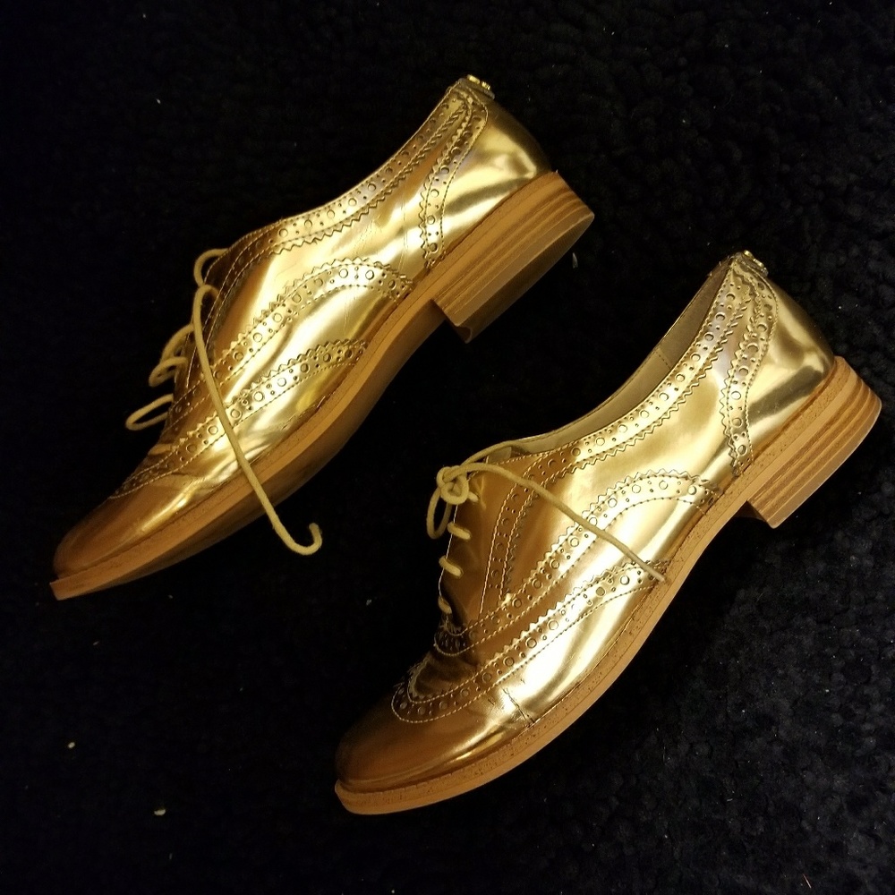 Metallic Gold Oxford