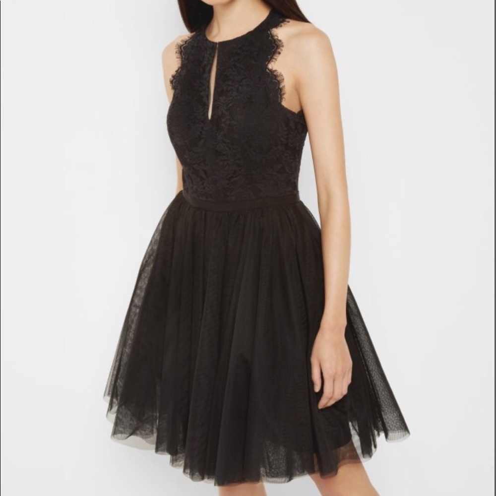 Ted Baker Black Tulle and Lace dress SZ 2