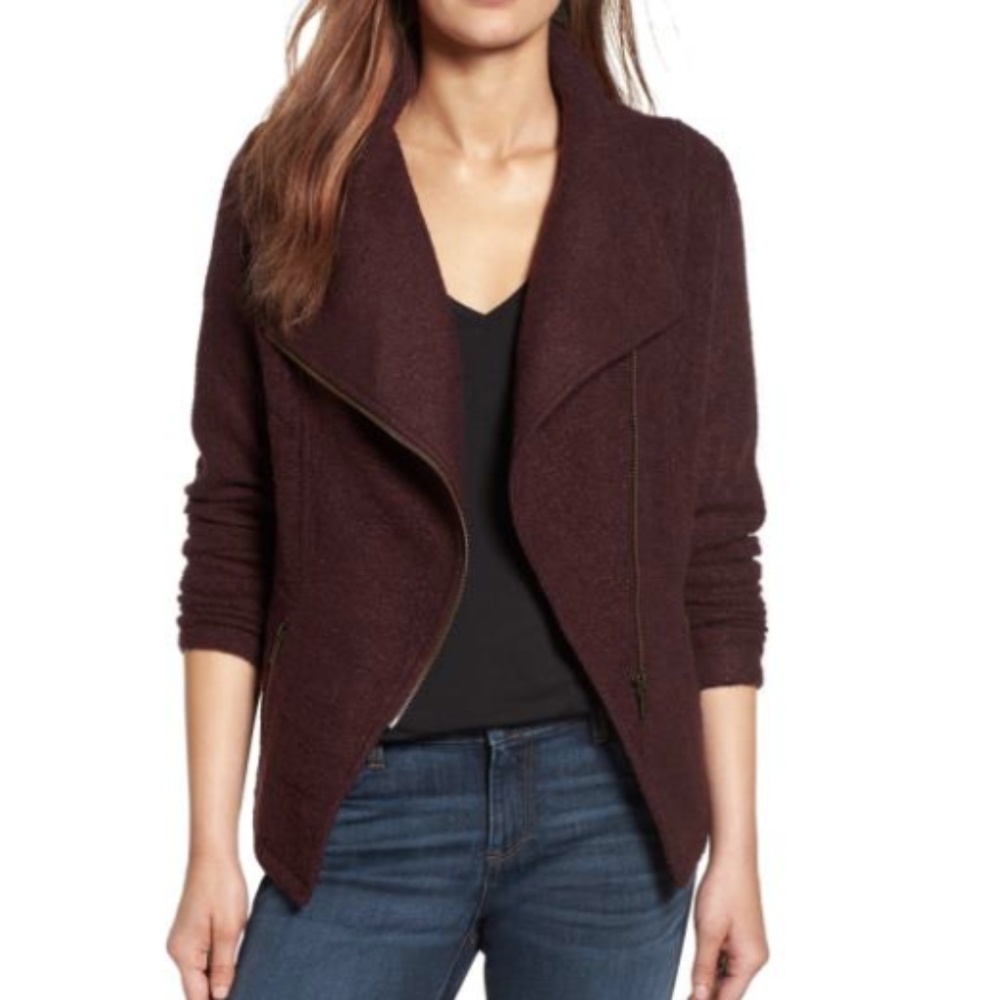 Stylish Knit Moto Jacket