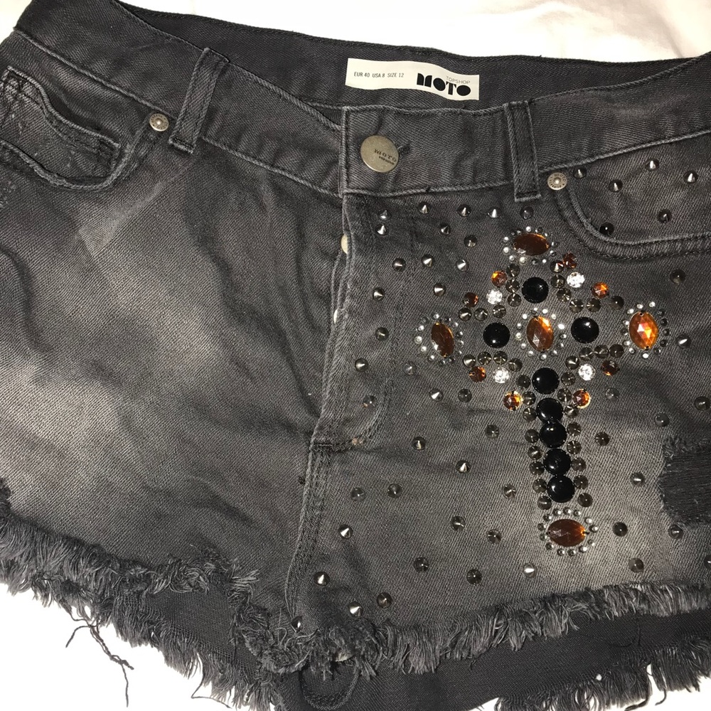 TopShop Moto Denim Shorts
