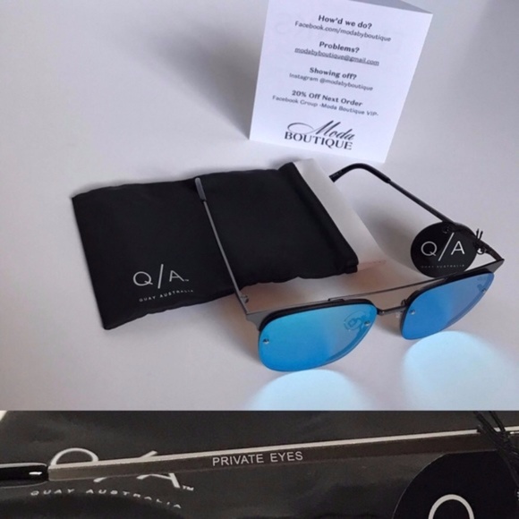 NWT Quay Private Eyes Aviator Sunglasses - Picture 6 of 6