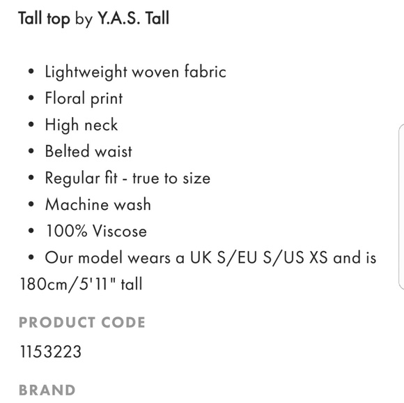 💥Y.A.S. Floral Print, Belted Blouse. US size LT💥 - Picture 4 of 5