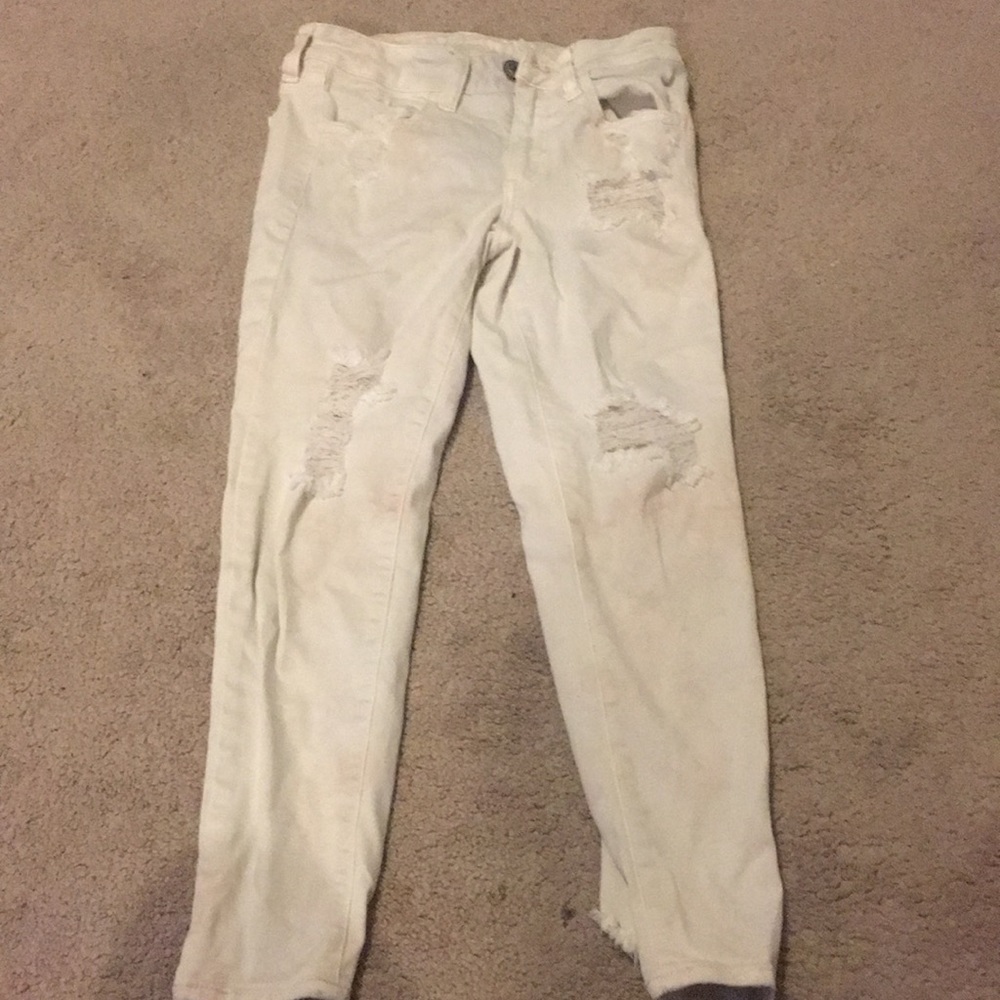 Pastel pink tie dye jeans