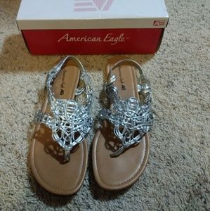 Silver sandals