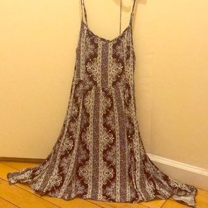 H&M printed spaghetti strap dress