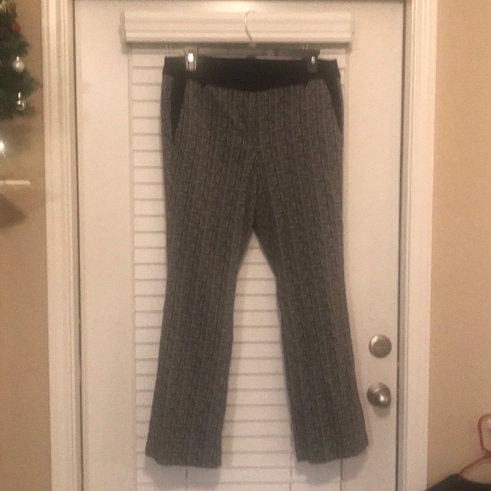 Black and white plaid dress pants