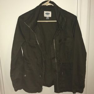 Navy green zip up jacket