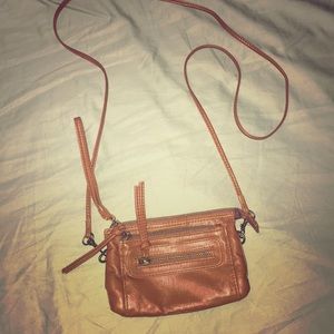 brown leather purse target