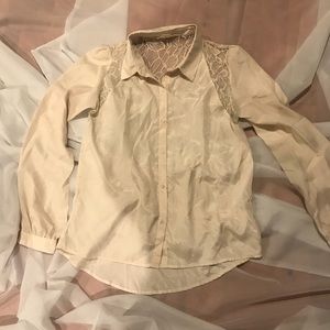 Cream lace top