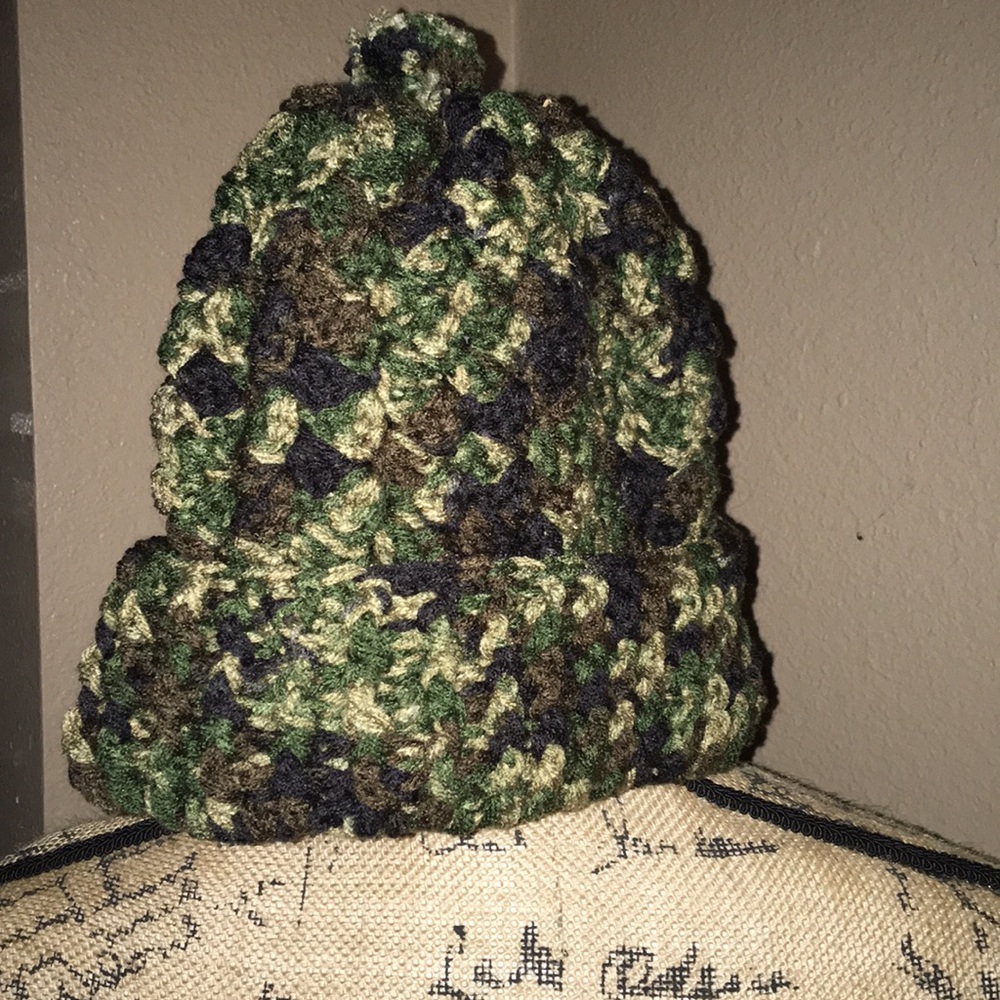 Crocheted Camo Beanie