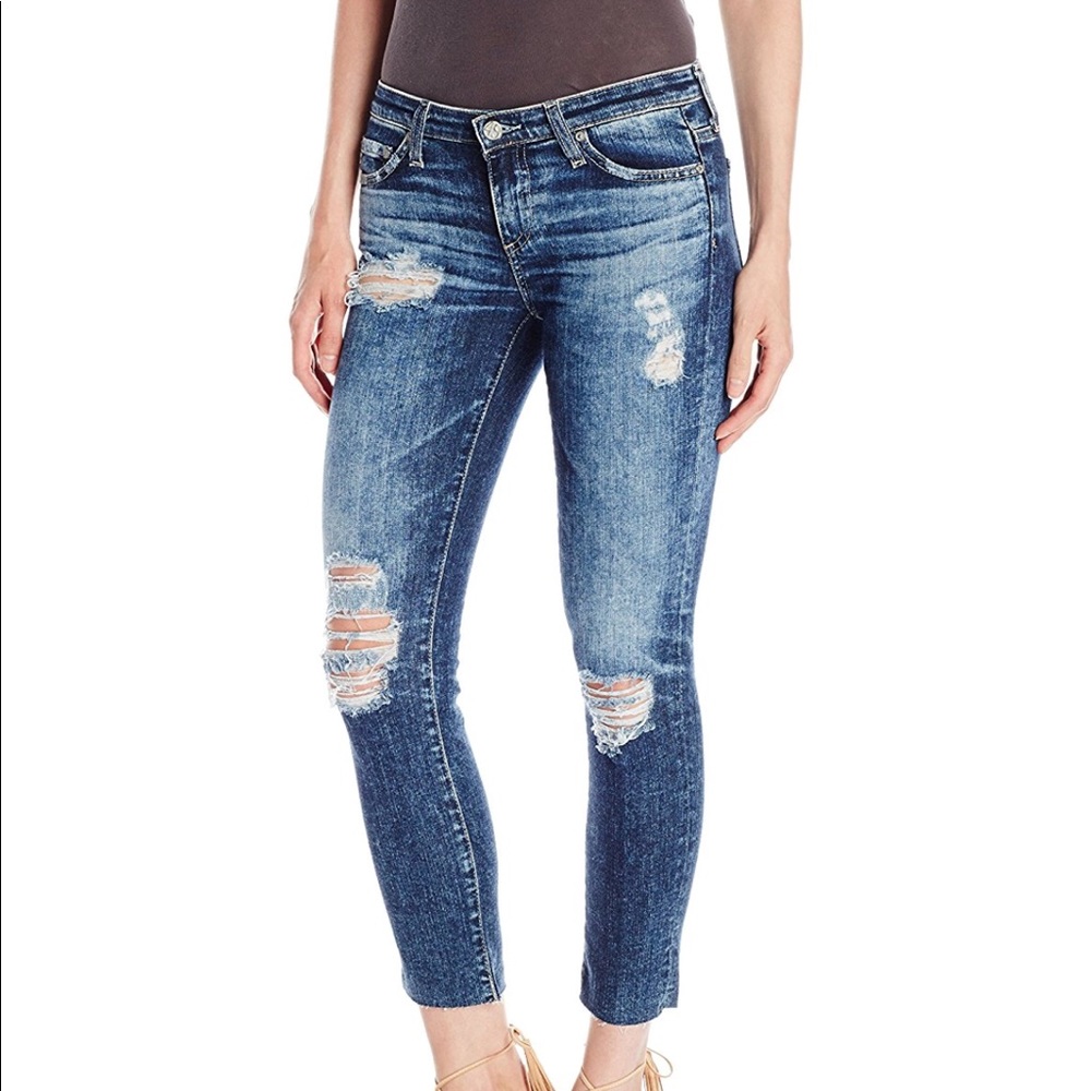 AG Jeans The Stilt Distressed Jeans