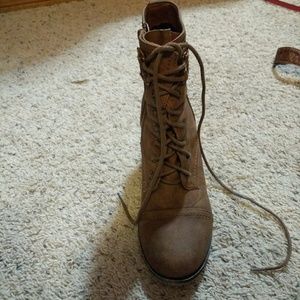Heeled combat boots