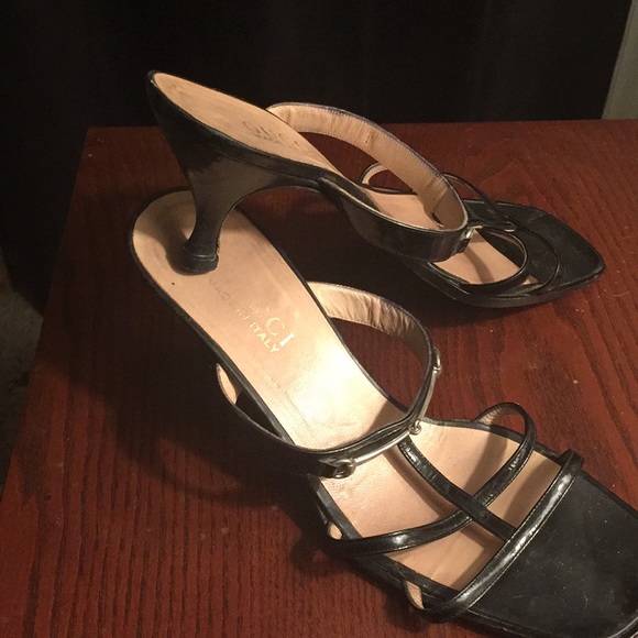 Gucci Authentic kitten heel straps sandals blk 8 - Picture 3 of 8