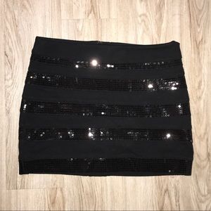 Express Striped Sequin Mini Skirt!