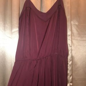 Plum, spaghetti strapped midi dress