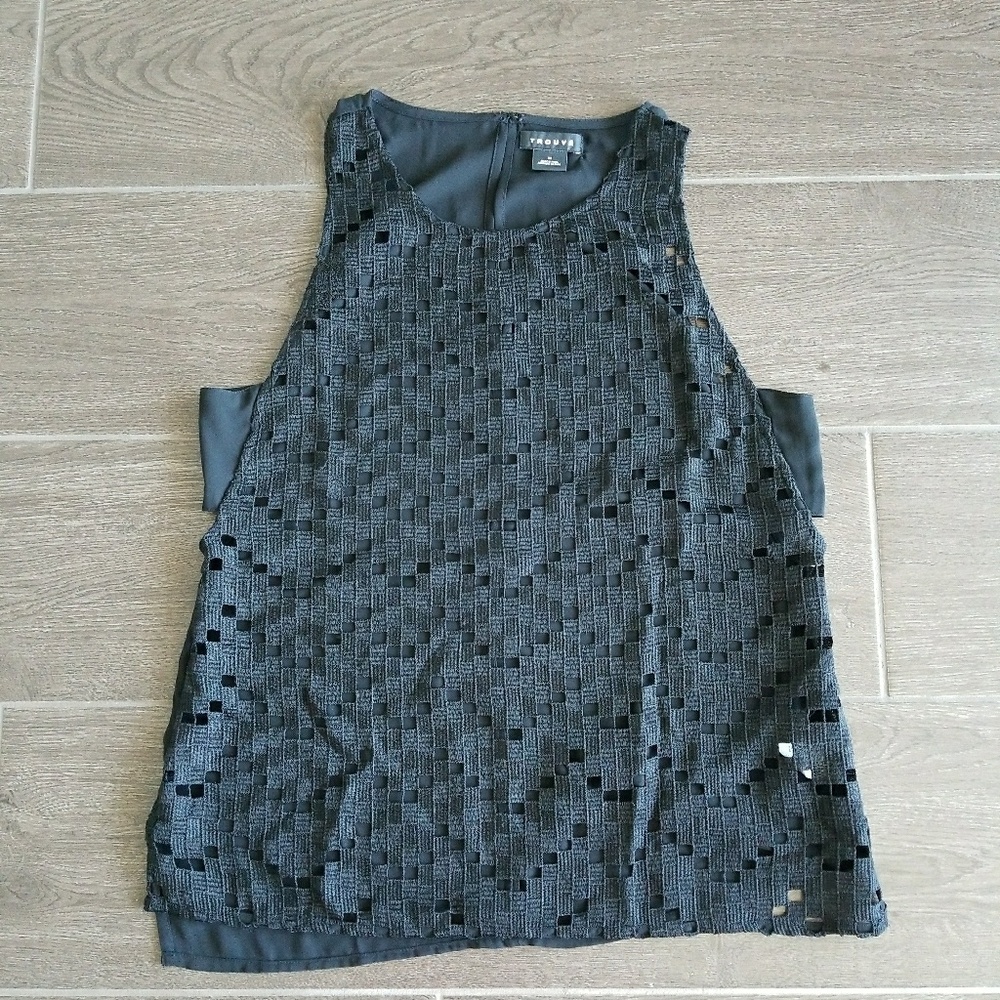 Trouve Women's Black Lace Top