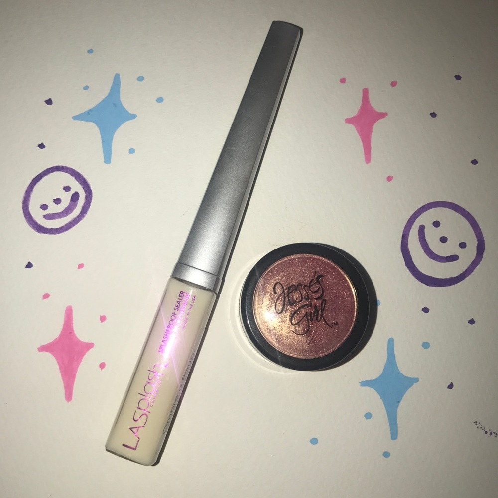 LAsplash eyeshadow sealer & Jesse's girl glitter