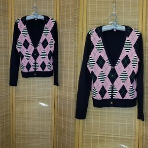 Lily Pulitzer Argyle Buttondown Sweater